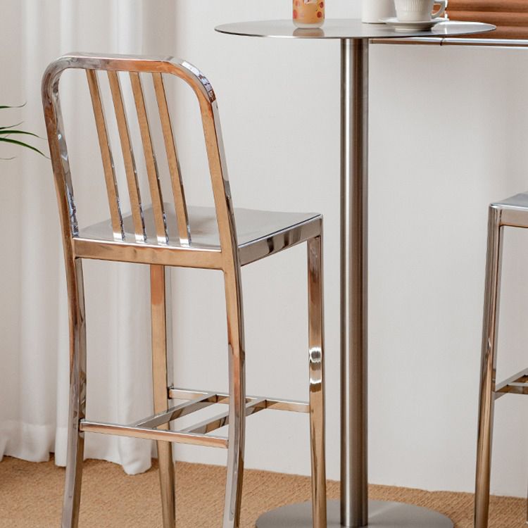 Metal Industrial Round Dining Table Steel Top Table with Pedestal Base