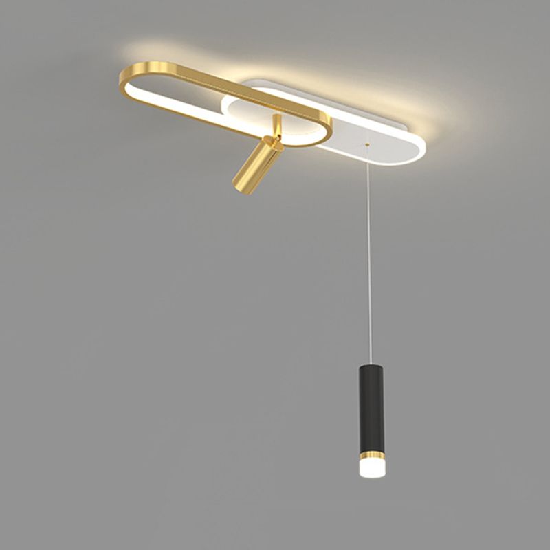 Linear Flush Mount Light Fixture Modern Metal Flush Light for Living Room