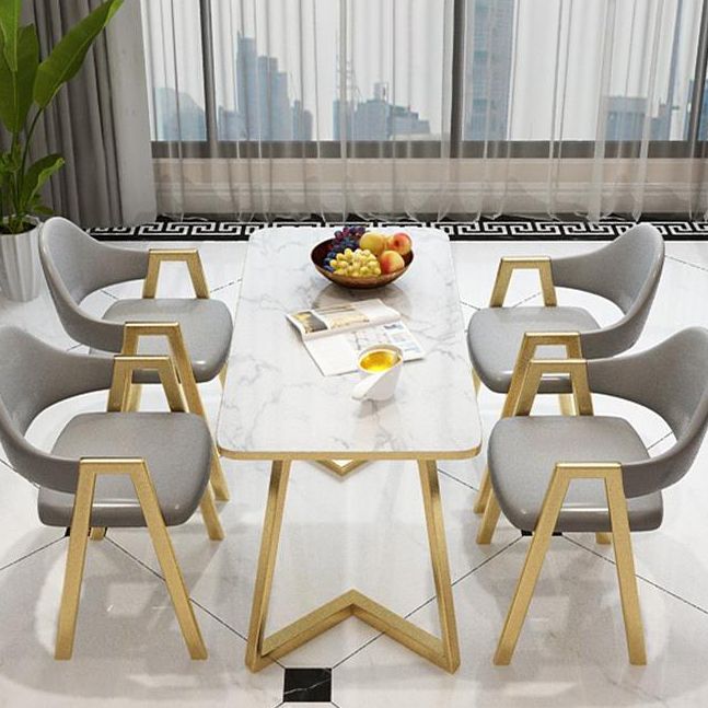 Luxusstil Esstisch Haus kleiner Apartmenttisch mit Metallbasis