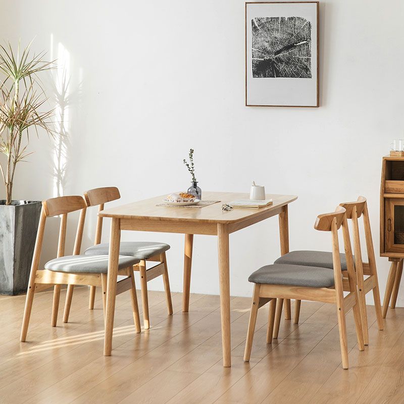 Sillas con respaldo abierto de estilo moderno, silla sin brazos con patas de madera para cocina