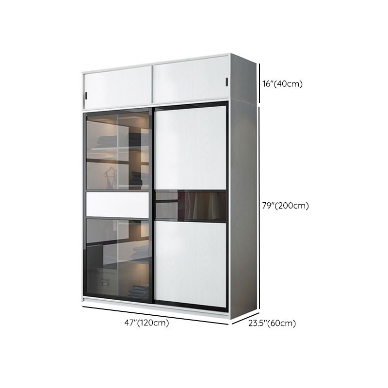 White Storage Cabinet with Glass Doors Contemporary Hinged Door Cabinet