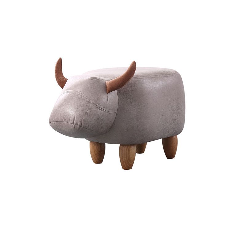 Leather Standard Stool Modern Style Simple Household Cow Stool