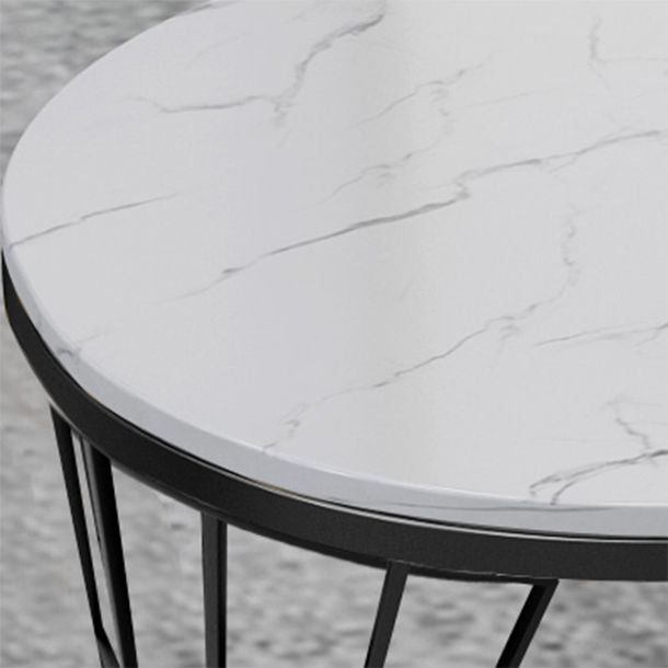 Living Room Glam Counter Height Set 1/2/3 Pieces Marble White Top Bistro Set