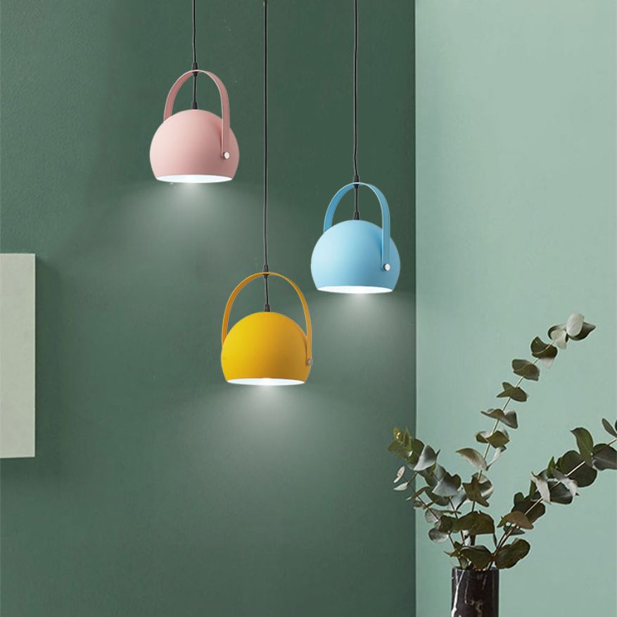 Modern Creative Macaron Pendant Light Lacquered Aluminium Hanging Lamp for Dining Rooom