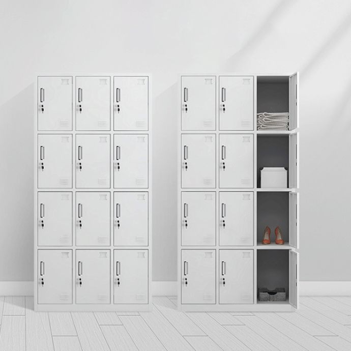 Contemporary Style Wardrobe White Metal Wardrobe Closet for Home