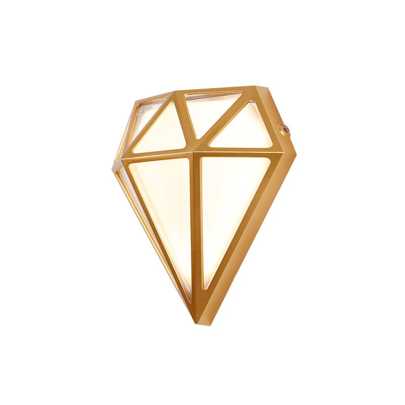 Zeitgenössischer Stil Wandleuchte Gold Diamant Form Wandleuchte für Schlafzimmer