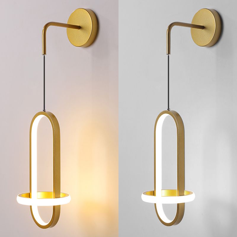 Luce contemporanea a 2 luci a 2 luci a parete a parete montata per la camera da letto