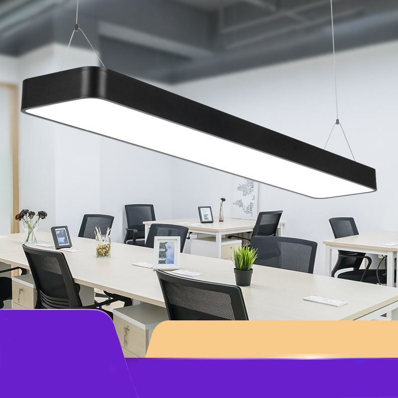 Contemporary Simple Style Rectangle Shaped Led Pendant Decorative Lights for Office