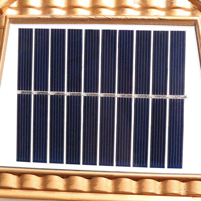 Modern Metallic Pillar Light Creative LED Solar Lighting Fixture for Garden