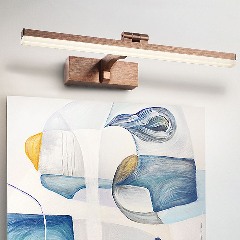 Lampada per pareti di vanità a LED lineare in alluminio Lampada per foto alimentabile minimalista