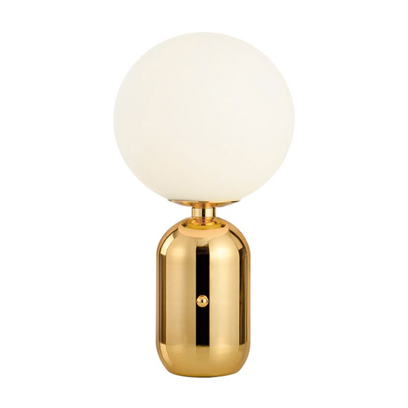 Round Glass Shade Table Light Simplicity Style Night Table Lamp for Bedroom