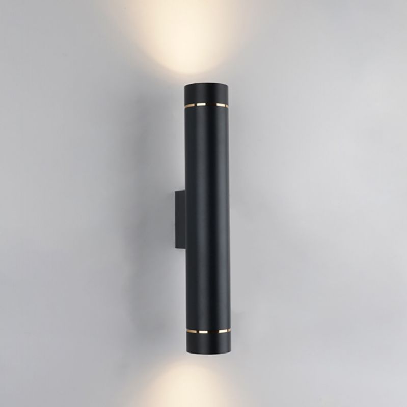 2 Lights Cylinder Wall Lights Modern Style Metal Wall Lighting Fixtures