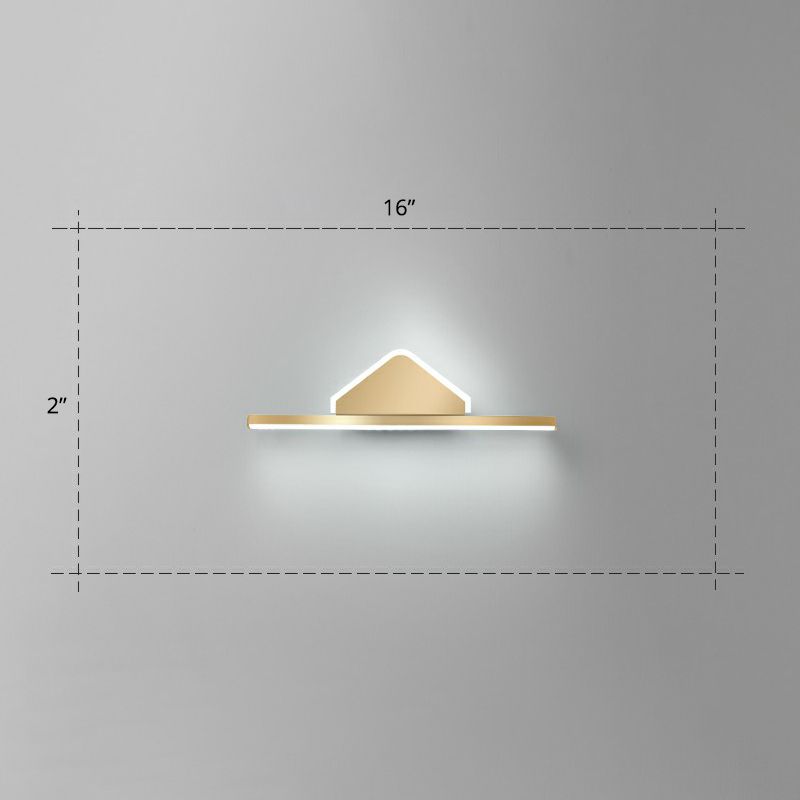 Acryl lineare LED -Eitelkeitsleuchte minimalismus Gold Finish Wandbeleuchtung für Badezimmer