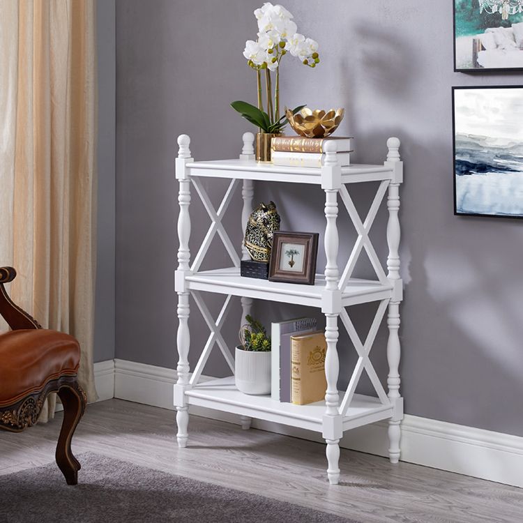 Rectangle Open Bookcase Modern Solid Wood Storage Bookshelf for Home