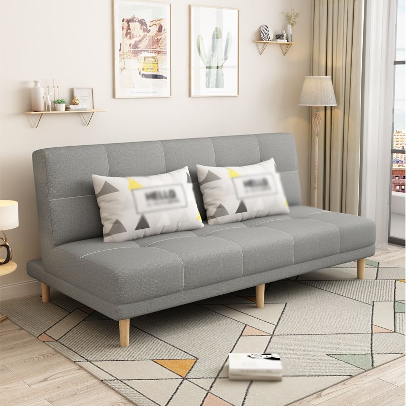Armless Settee  27.55" W Modern Convertible Sleeper Sofa for Living Room