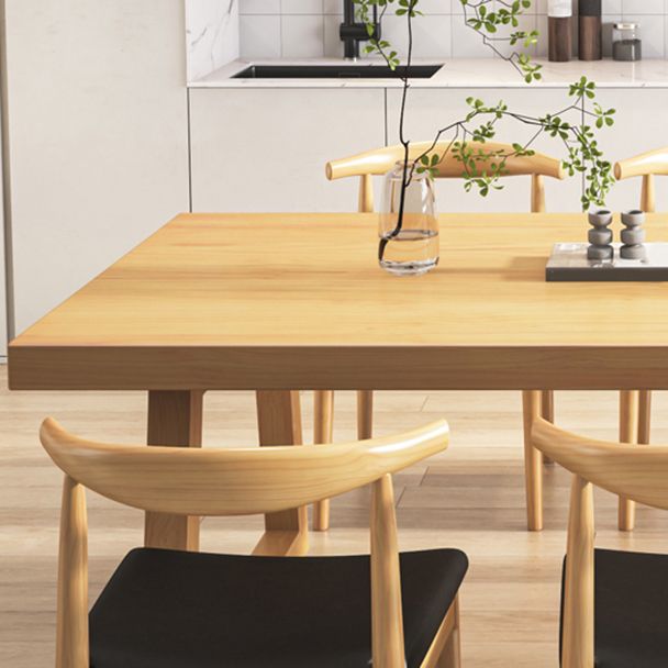 Modern 1/4/5/7 Pieces Dining Set Rectangle Pine Wood Dining Table for Dining Room