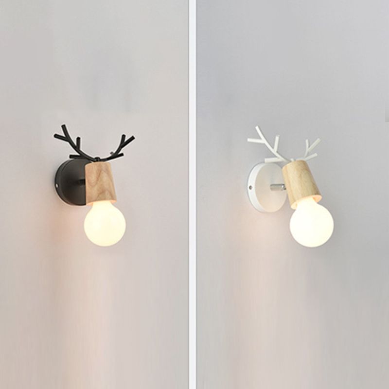 Application murale en bois moderne Un luminaire mural mural Blub pour chambre à coucher