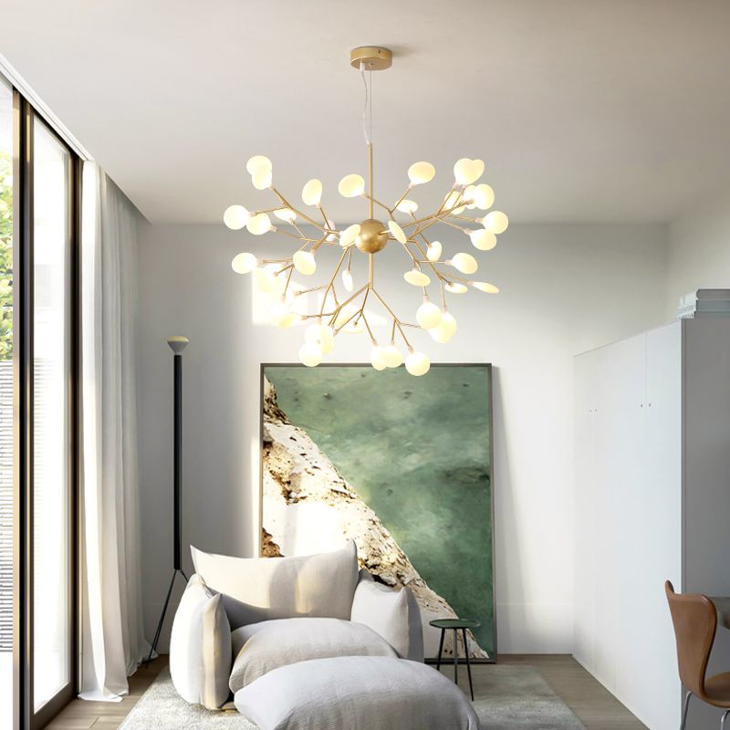 Zweig Form Kronleuchter moderner Glühen Kronleuchter Licht in Gold für Wohnzimmer
