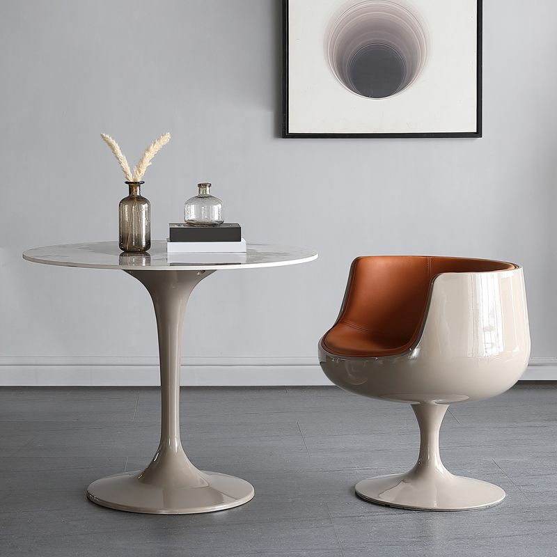Modern Sintered Stone Dining Table Set Round 1/2/4/5 Pieces Dining Set