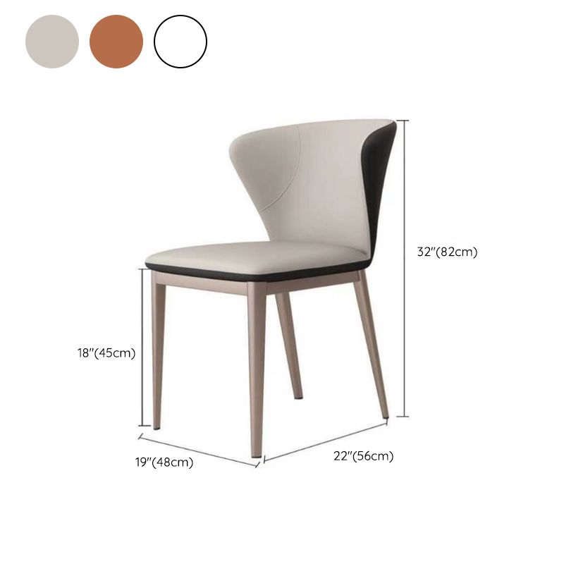 Upholstered Dining Side Chair Wingback Armless Dining Room  Chair