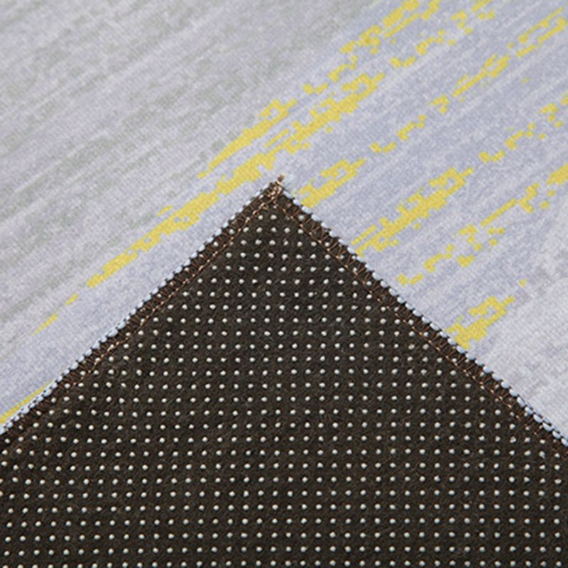 Marble Print Area Rug Polyester Contemporary Carpet Non-Slip Backing Rug for Living Room