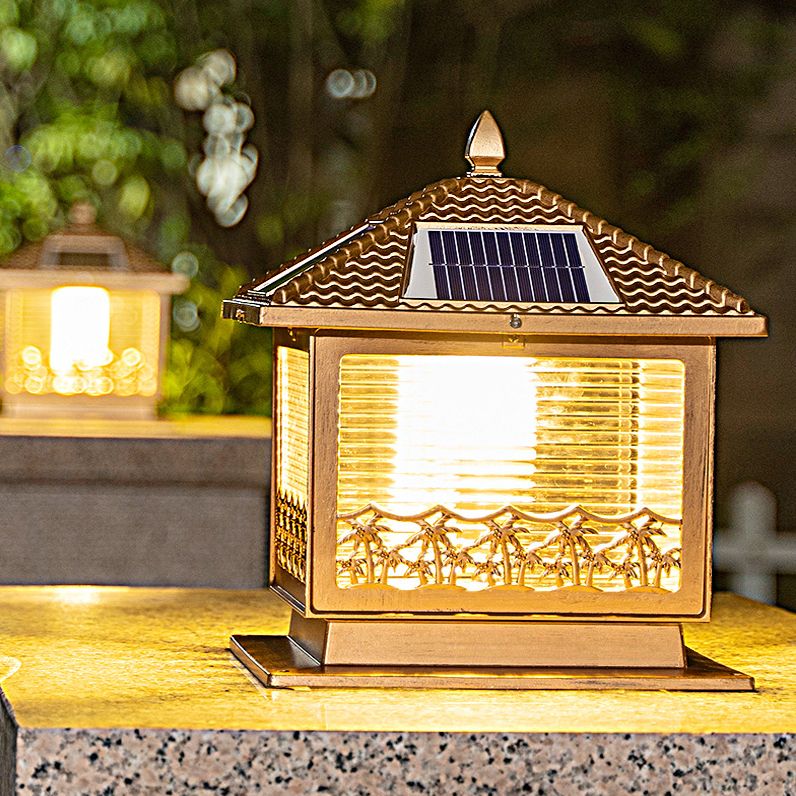 Modern Pillar Light Creative LED Solar Lighting Fixture for Garden