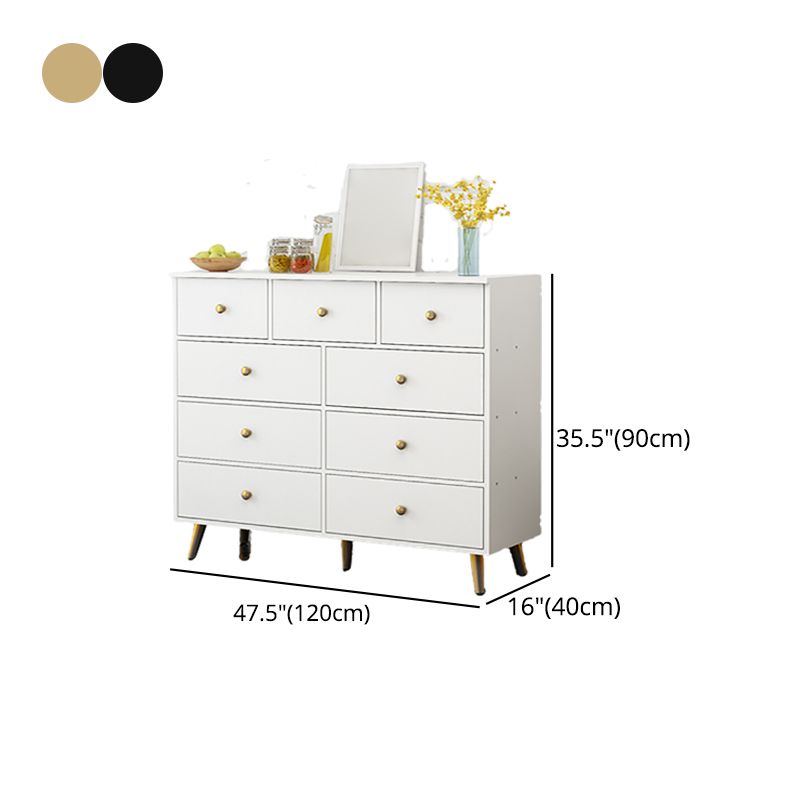 Modern Accent Chest with Straight Legs and Drawers Storage Cabinet