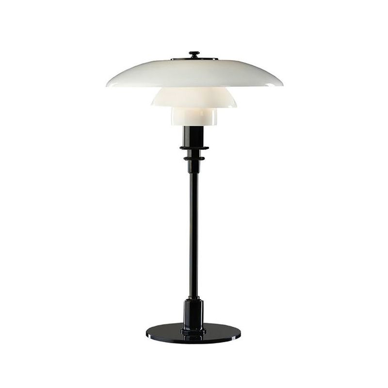 Lampada da tavolo a più livelli con paralume svasato, moderno ed elegante, in vetro, 1 luce, illuminazione da tavolo in rame/argento per camera da letto