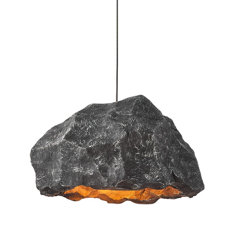1-Light Rock Suspended Lighting Fixture Modern Pendant Light Kit for Dining Room