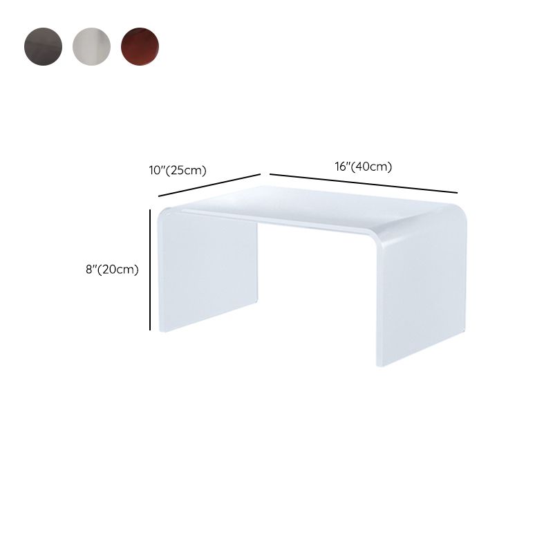 Luxurious Sled Side Table Rectangular Acrylic End Table Stand