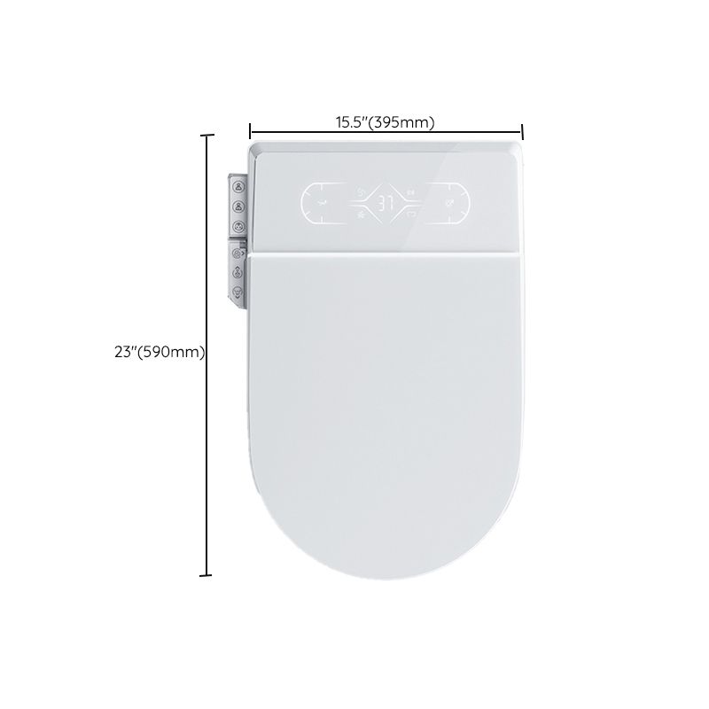 Contemporary White Flush Toilet Heated Seat Included Urine Toilet for Washroom