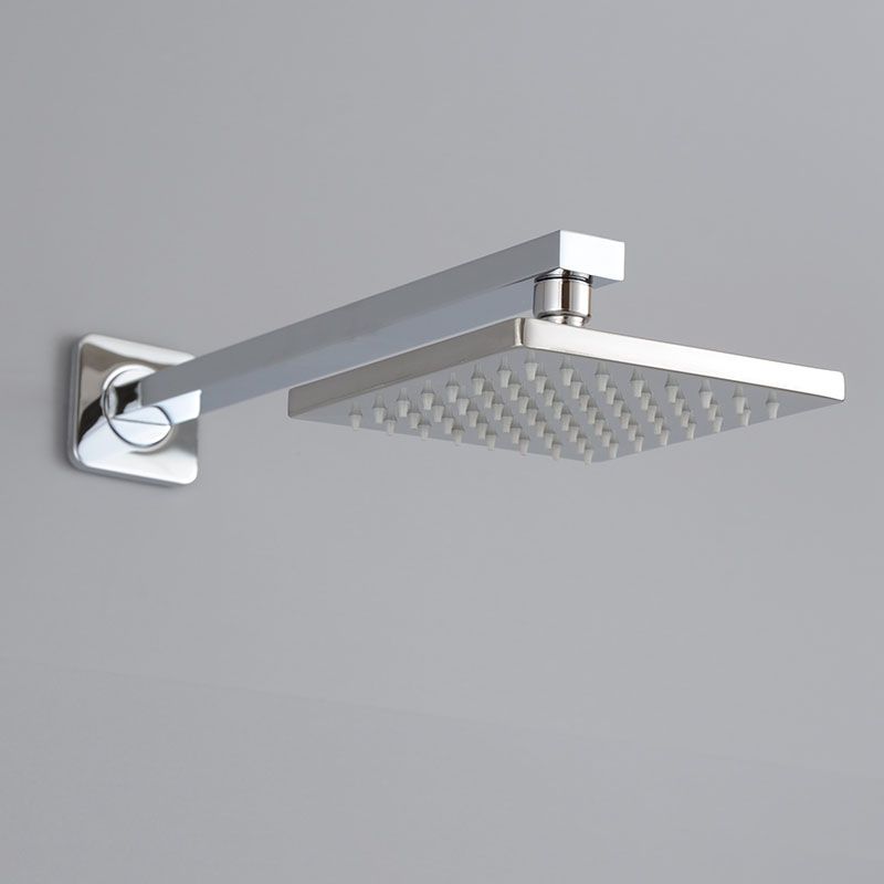 Square Fixed Shower Head in Polished Chrome Leak Resistant Large Shower Head