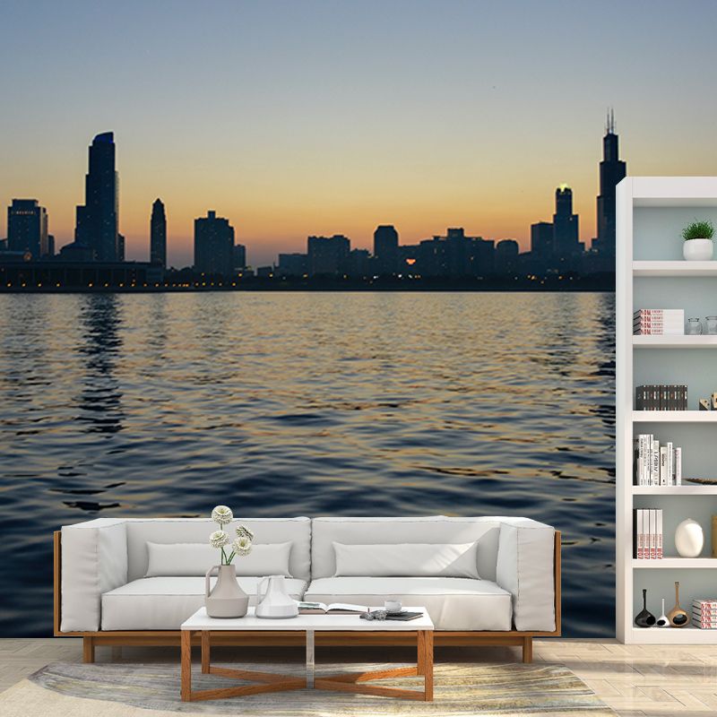 Photography Wall Mural Wallpaper Urban Scenery Sitting Room Wall Mural