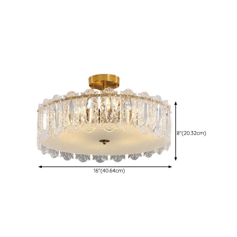 Nordic Flush Mount Light Minimalist Flush Mount Ceiling Light Fixture with Glass Shade