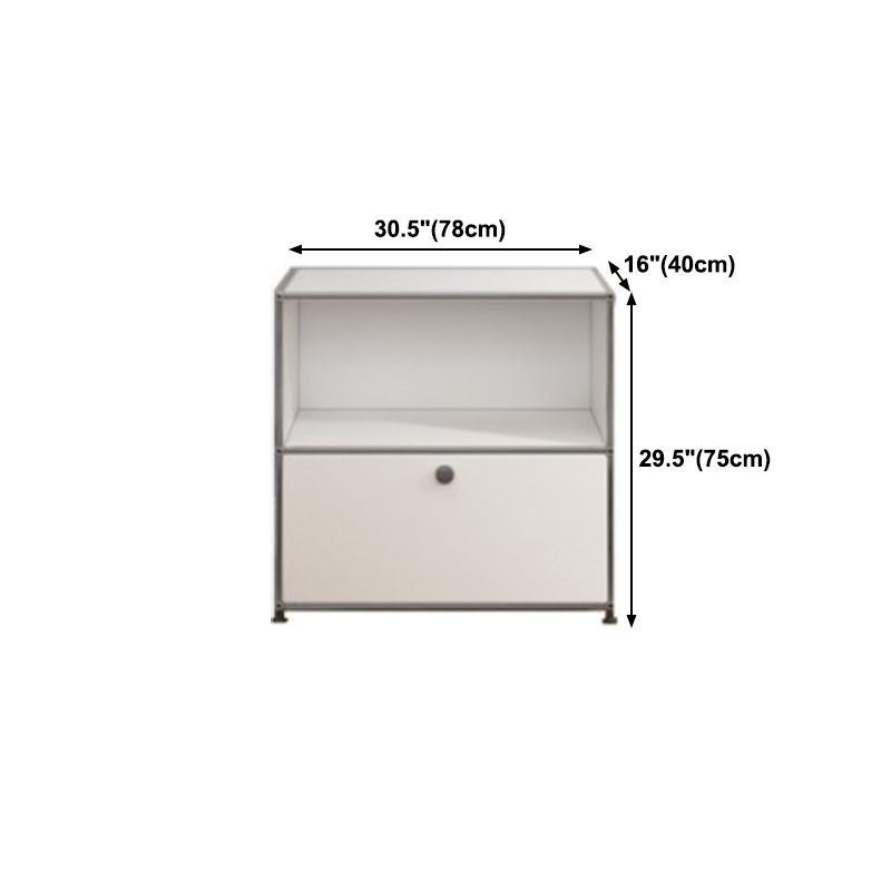 Modern Style Metal Sideboard White Colour Dining Sideboard with Storage