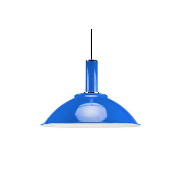 Lámpara colgante de tazón poco profundo contemporáneo aluminio Luz colgante de color brillante en azul/verde/naranja/rojo/amarillo para la tienda de mercado