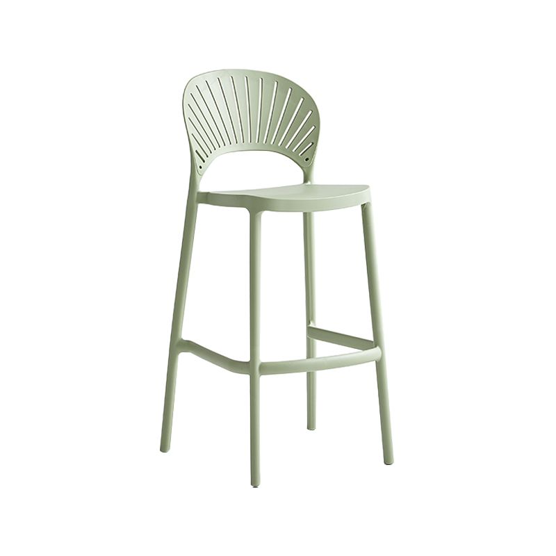 Nordic Plastic Stackable Counter Stools Macron Colorful Indoor Bar Stool with Plastic Seat