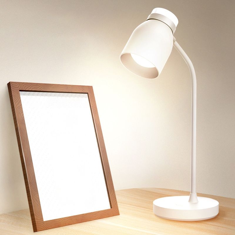 3-Gears Adjustable LED Table Lamp Warm White Light Nordic Macaroon Style Desk Light with Mini Night Light Design