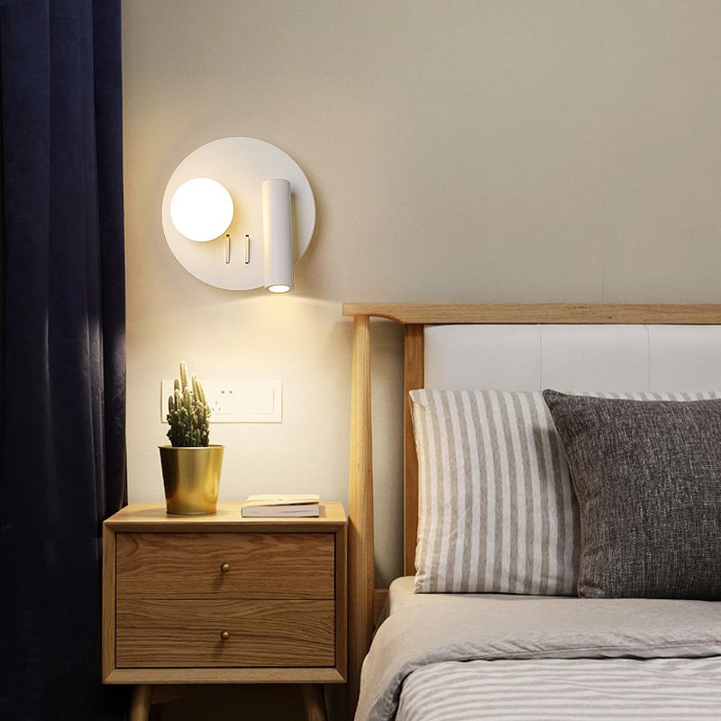 Modern Metallic Household Wall Sconce Adjustable Arm Bedroom LED Reading Lamp