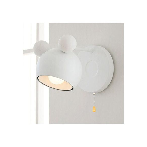 Lampada montata sul cerchio moderno in stile metallo a parete 1 illuminazione a parete leggera per camera da letto