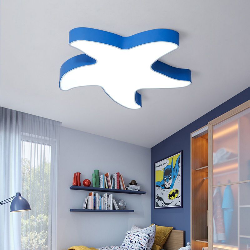 Macaron Loft Starfish Flush Mount Light Acrylic Candy Colored Ceiling Light