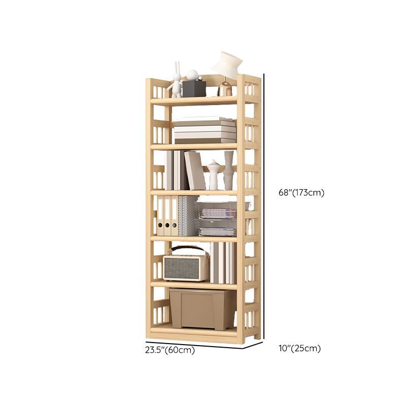 Pine Natural Chest Contemporary Rectangle Accent Chest with Shelves