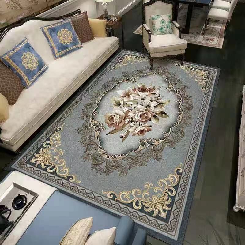 Red Luxury Carpet Polyester Graphic Carpet Stain Resistant Carpet for Home Decor