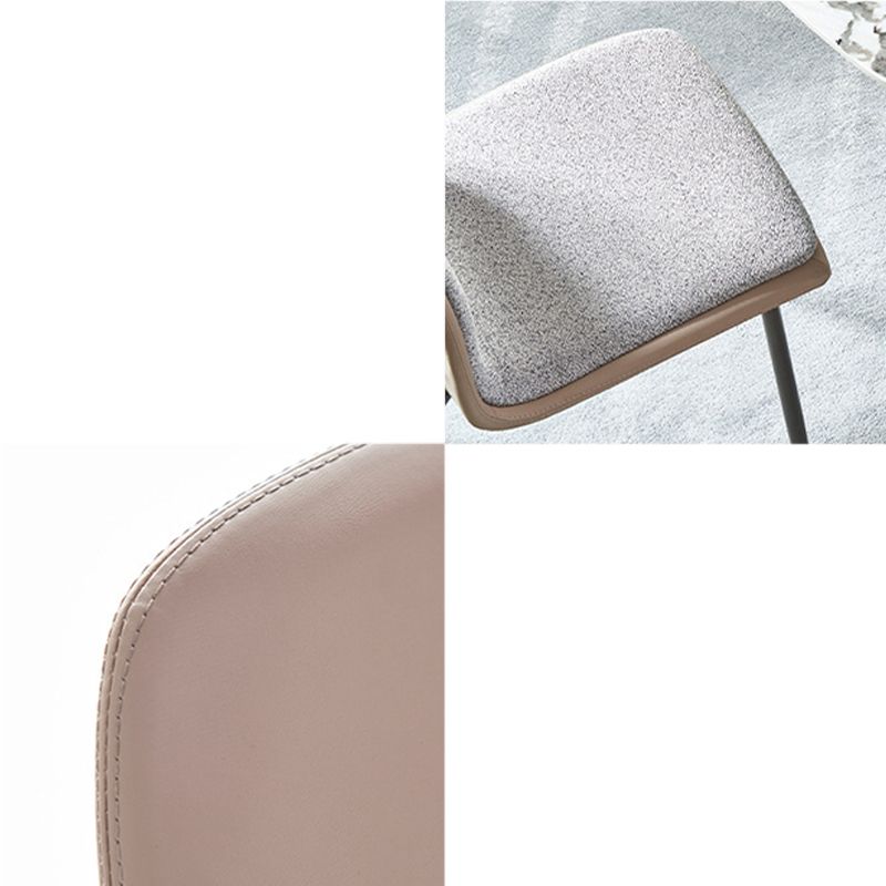 Contemporary Kitchen Dining Side Chair Upholstered Dining Chair with Metal Legs