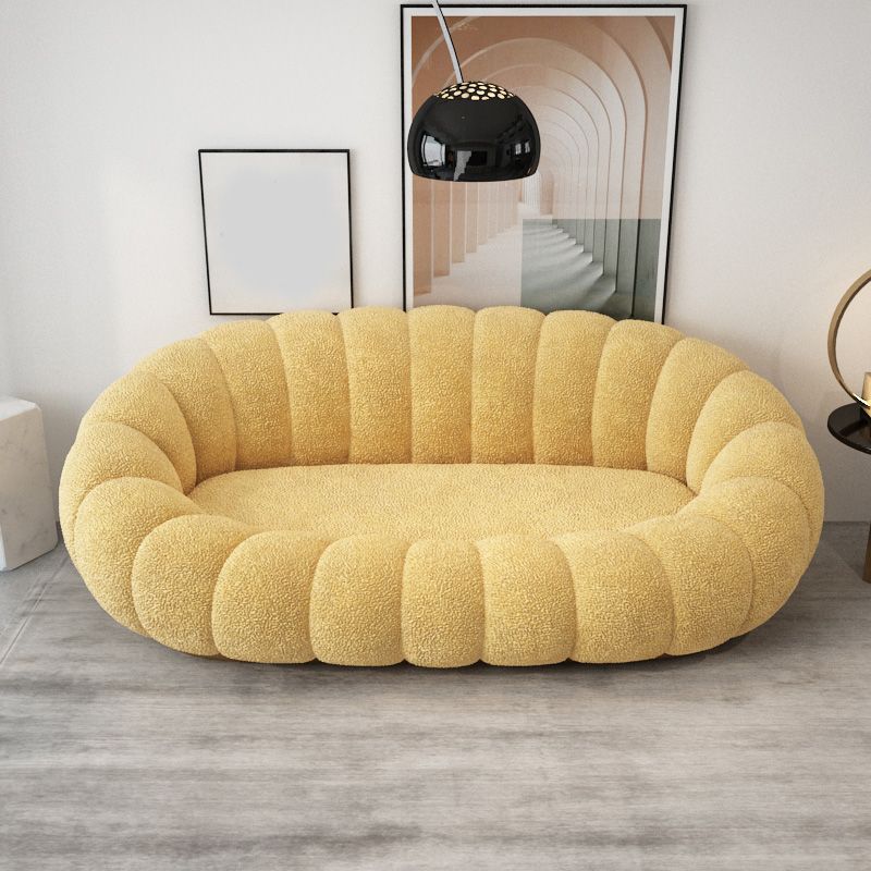 Contemporary Polyester Seating Tufted Tuxedo Arm Loveseat for Living Room