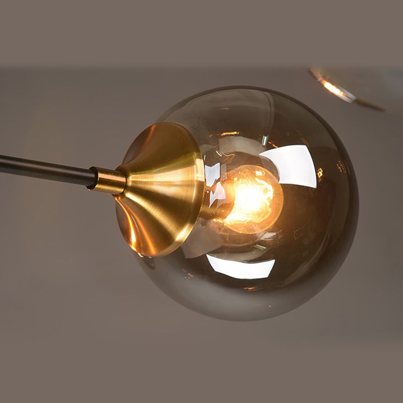 Globe Semi Flush Mount Lighting Minimalist Glass Dinning Room Semi Mount Lighting
