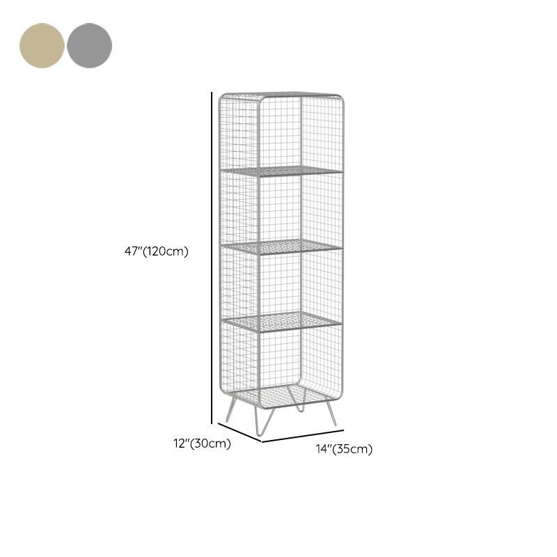 Metal Closed Back Bookshelf Shelves Included  Standard Bookcase