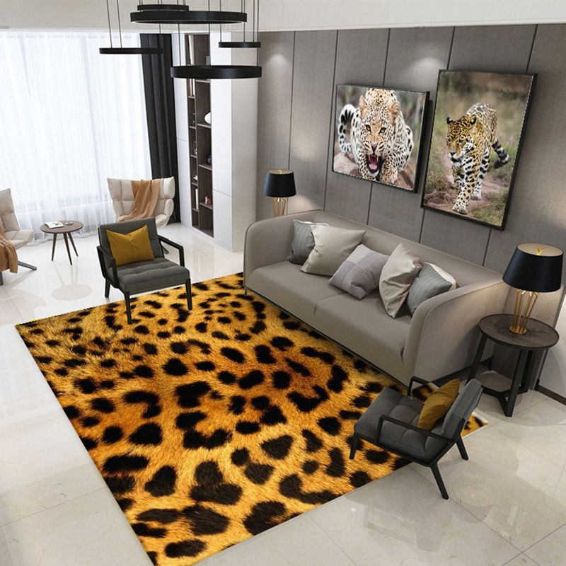 Tapis de salon tendance, multicolore, imprimé peau d'animal, antidérapant, facile d'entretien, pour l'intérieur