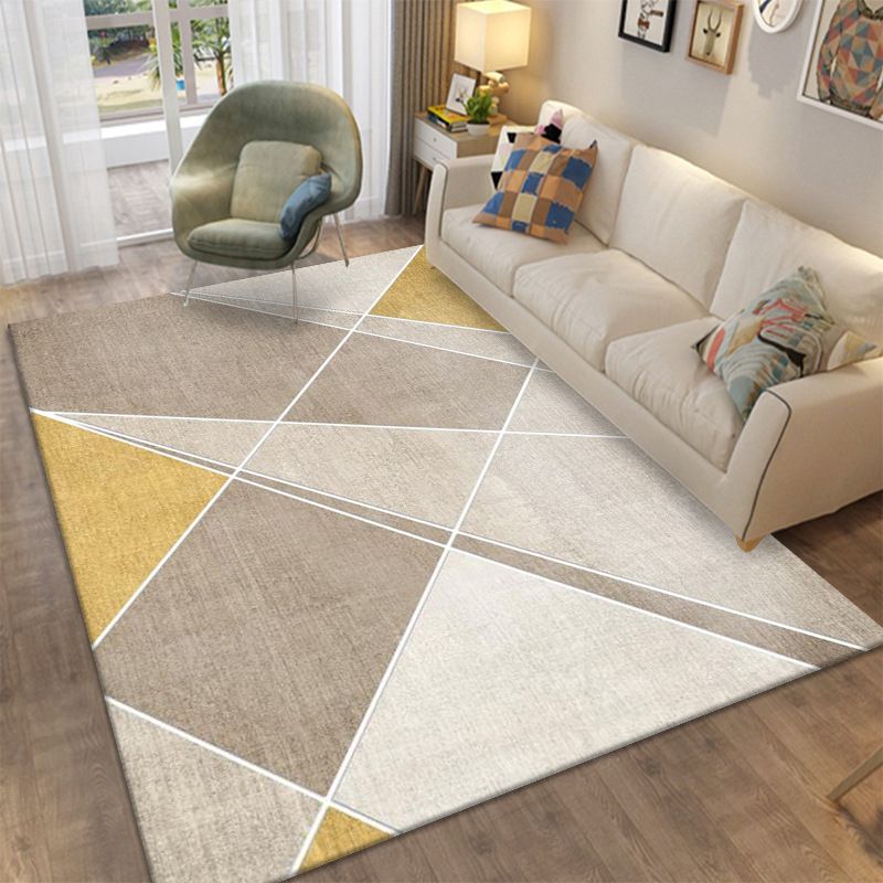 Stijlvol geometrisch gebied Tapijt Modern Patchwork Indoor Truug Polyester Tapijt voor woonkamer