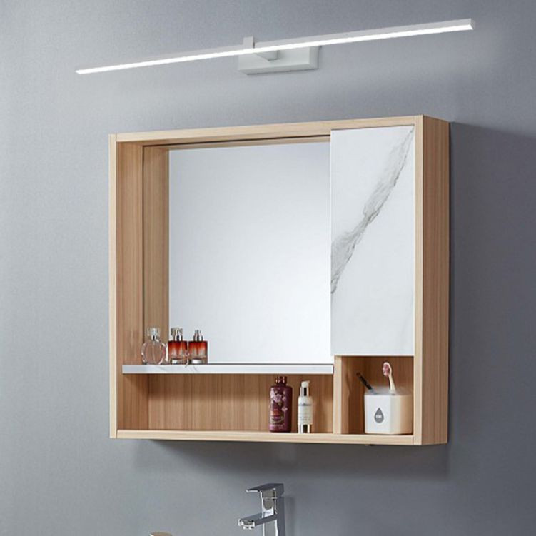 Linear Bathroom Sconce Light Fixture Metal Minimalist Style LED Wall Mount Light Fixture